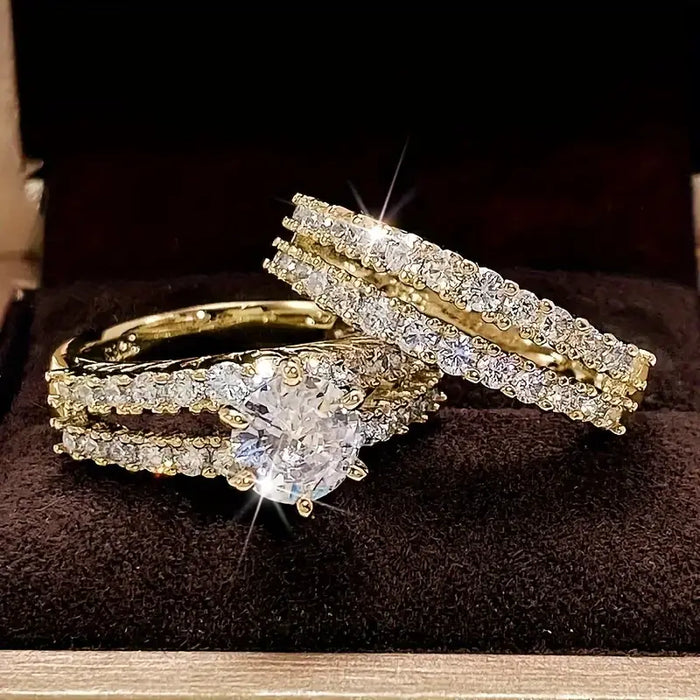 Ensemble de Bagues en Or Éclat Éternel