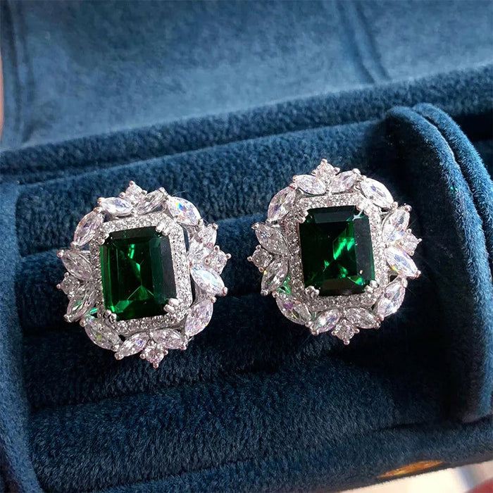 Boucles d'Oreilles Émeraude Sublime