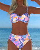Bikini Bralette Impression Feuille