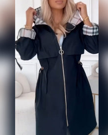 Veste Trenchcoat Avec Caractéristique Capuche
