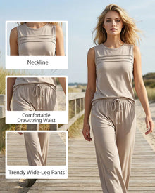 Ensemble Deux Pièces Top Gilet Plissé