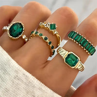 Ensemble de Bagues en Or Zarina Émeraude
