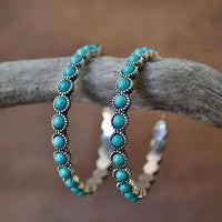 Boucles d'oreilles vintage en turquoise