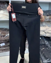 Pantalon Élégant À Cordon Et Taille Élastique