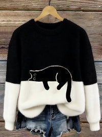 Luna | Pull Imprimé Chat