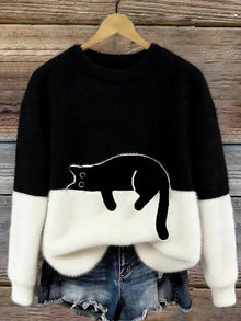 Luna | Pull Imprimé Chat