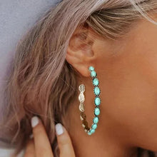 Boucles d'oreilles vintage en turquoise