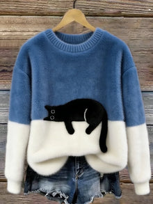 Luna | Pull Imprimé Chat