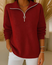 Pull Tendance À Demi-Zip