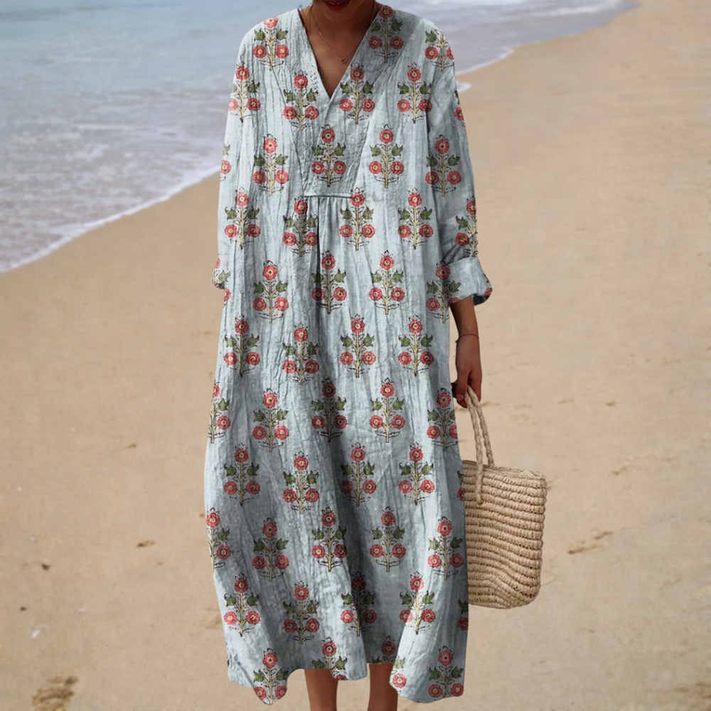 Robe d’Été Imprimée Flatteuse