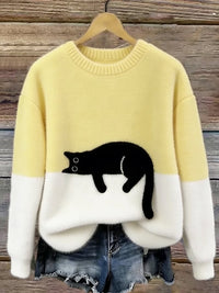 Luna | Pull Imprimé Chat