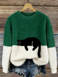 Luna | Pull Imprimé Chat
