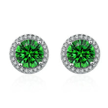 Boucles d'oreilles en émeraude et diamants