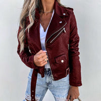 Breanna | Veste Biker Élégante avec Col à Revers pour femme