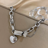 Bracelet Épais avec Cœur | Or