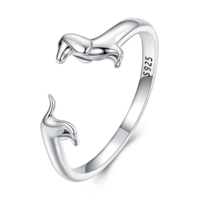 Bague Chien Saucisse (Ajustable)