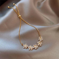 Bracelet Marguerite en Cristal Doré