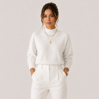 Pull en Tricot à Col Roulé pour Femmes, Confortable et Léger, Pull d'Hiver