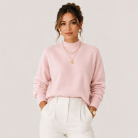 Pull en Tricot à Col Roulé pour Femmes, Confortable et Léger, Pull d'Hiver
