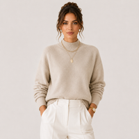 Pull en Tricot à Col Roulé pour Femmes, Confortable et Léger, Pull d'Hiver