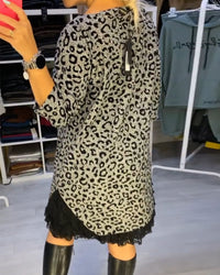 Robe amincissante imprimé léopard