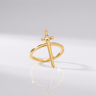 BAGUE D'ÉPÉE CROIX EN ARGENT