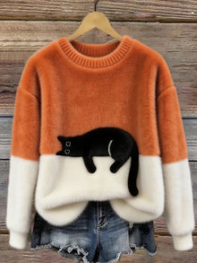 Luna | Pull Imprimé Chat