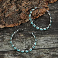Boucles d'oreilles vintage en turquoise