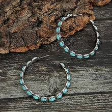 Boucles d'oreilles vintage en turquoise
