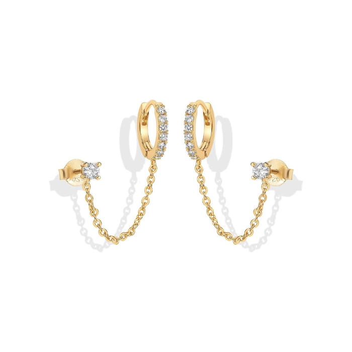 Boucles d'oreilles Chaîne Adella | Or