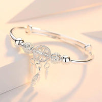 Bracelet ajustable «Attrapeur de Rêves» en argent